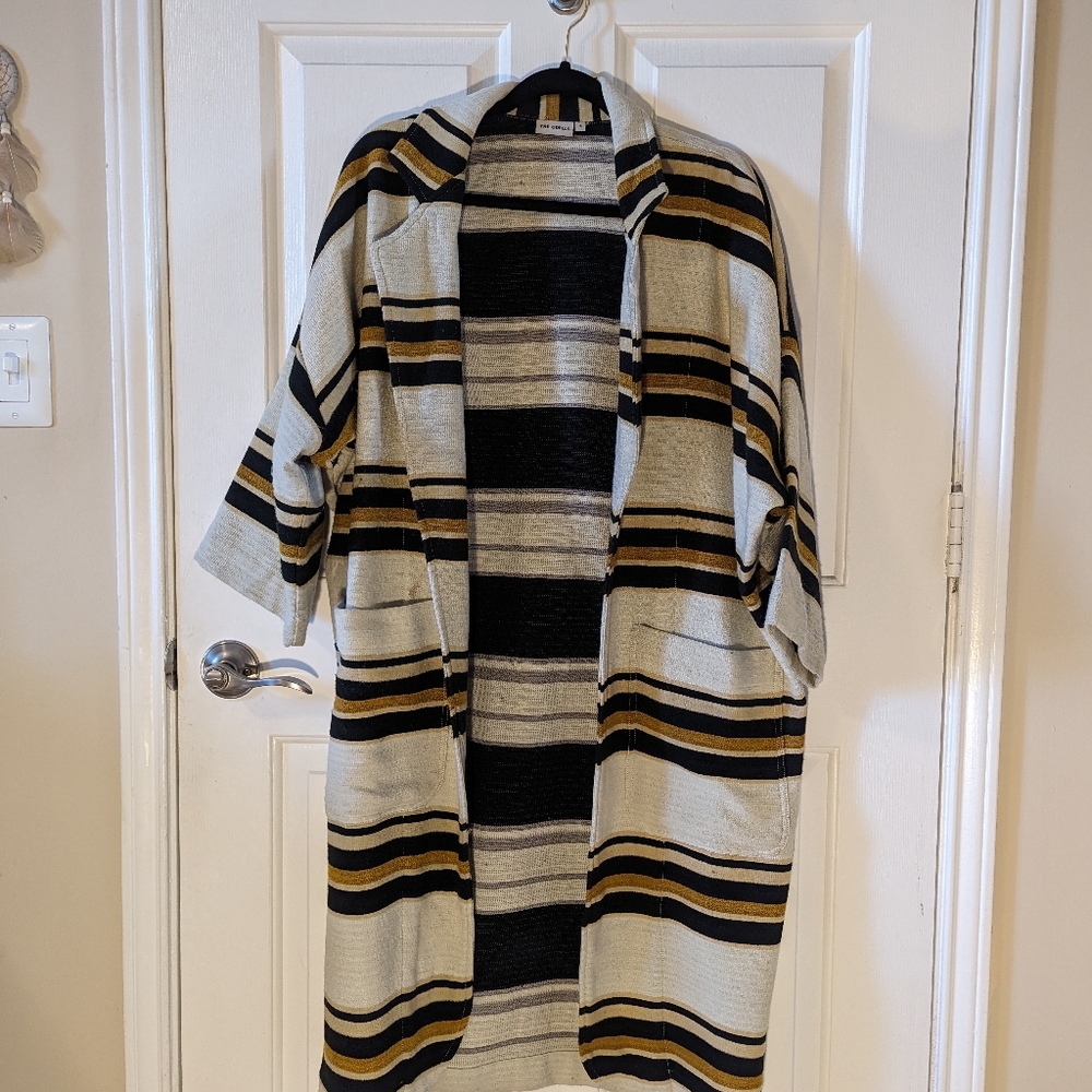 NWOT Anthropologie Striped Coatigan